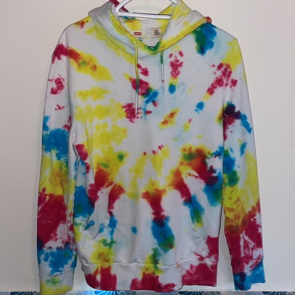 Levi's Tops - Levi’s Tie-Dye Stretch Kangaroo Pocket Hoodie Sweatshirt, Size M